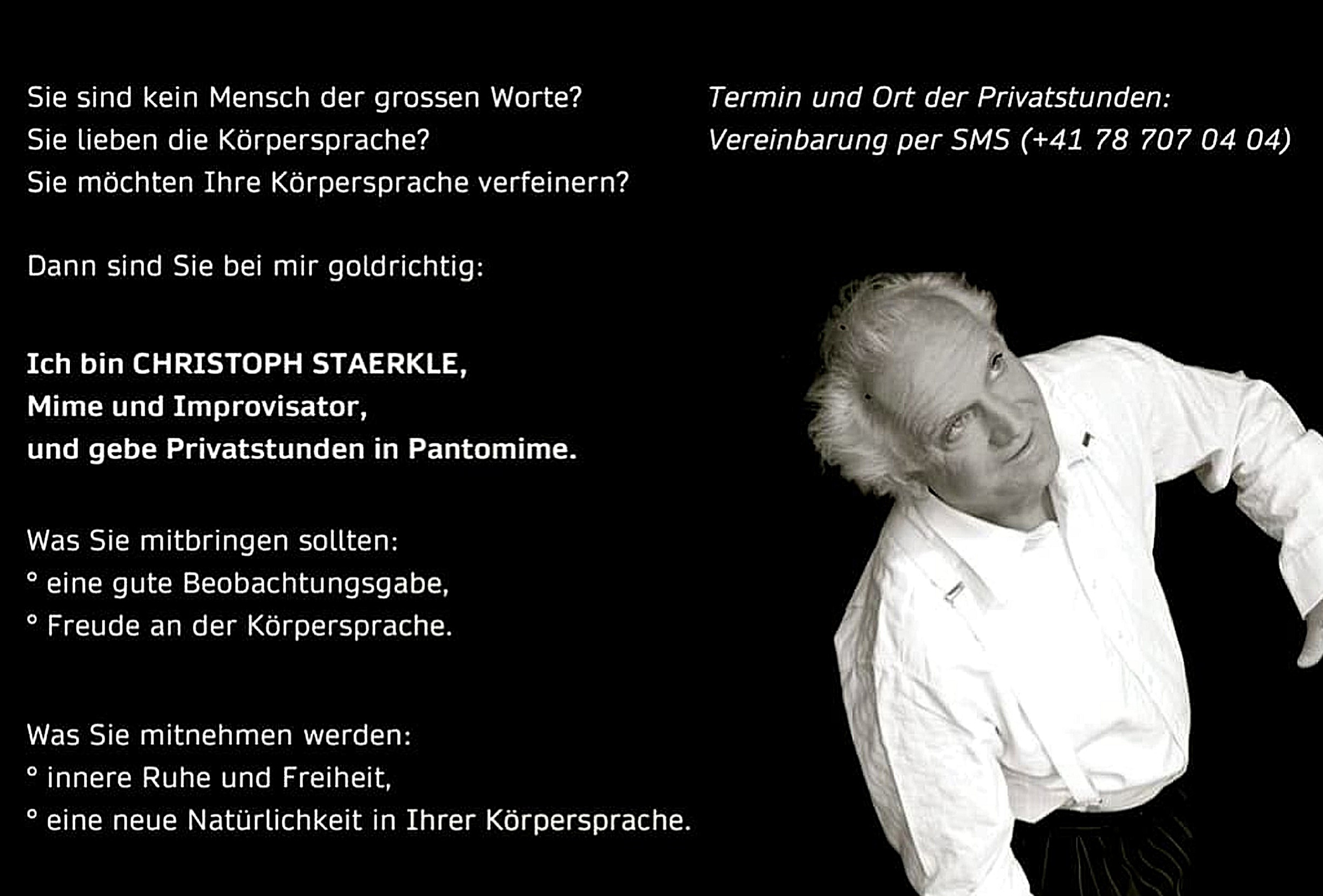Christoph Staerkle, Pantomime